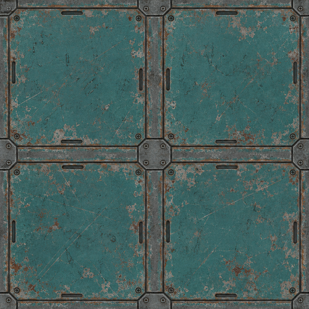 Sci-Fi Panel Material Texture preview showing a industrial sci-fi texture