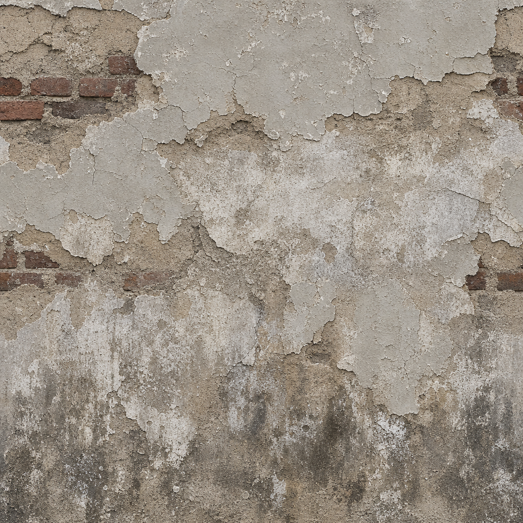 Cool Gray Cracked Plaster with Red-Brown Brick Texture preview showing a rough concrete texture