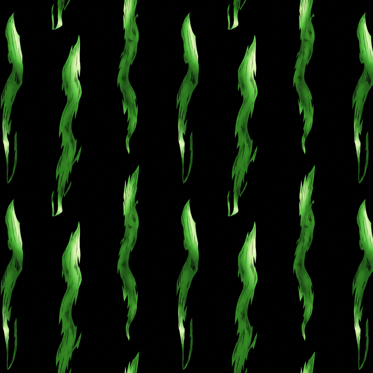 Black and Lime-Green Brushstroke Foliage Pattern Texture preview showing a stylized foliage texture