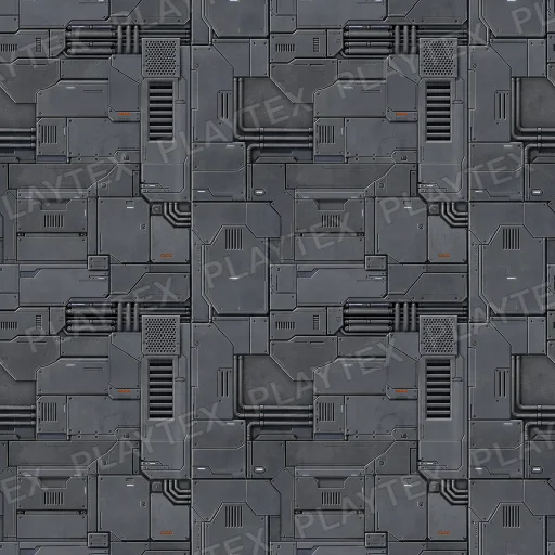 Dark Gray Sci Fi Panel Metal Blue Texture