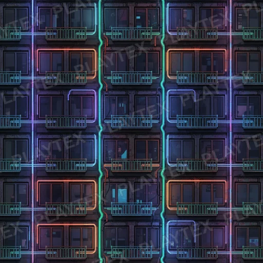 Sci-Fi Panel Wall Dark Gray Texture