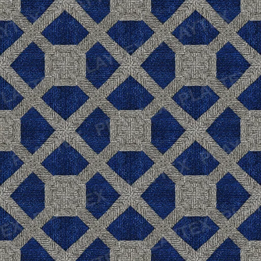Blue Geometric Fabric Texture