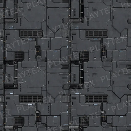 Dark Grey Sci Fi Panel Metal Texture