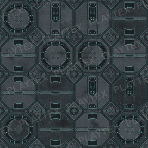Glowing Sci-Fi Panel Cyan Texture