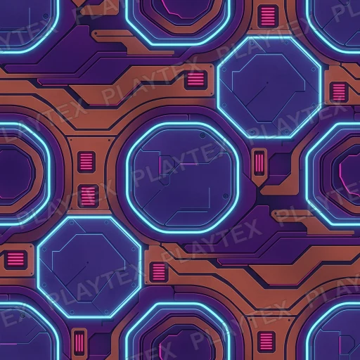 Dark Gray Sci Fi Panel Metal Purple Texture