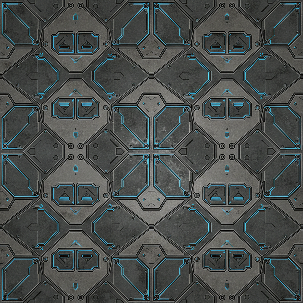 Blue Sci Fi Panel Texture