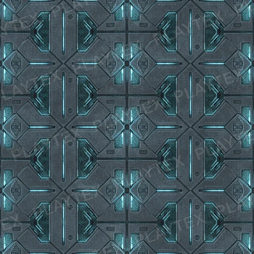Blue Sci Fi Panel Digital Texture