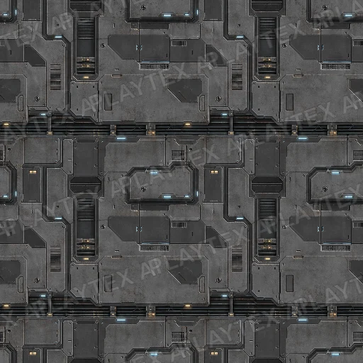 Dark Gray Sci Fi Panel Metal Texture