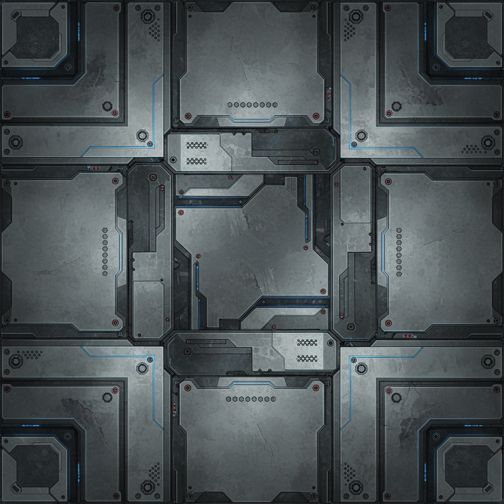 Glowing Sci-Fi Panel Black Texture