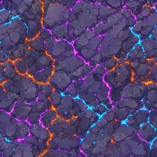 Glowing Cel-Shaded Multicolor Stone Texture