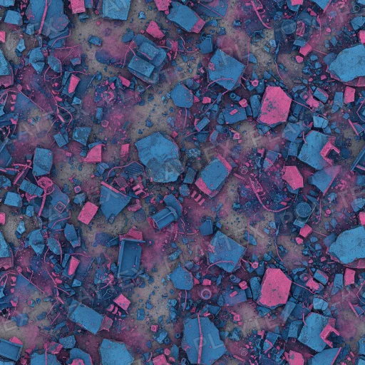 Debris Blue Purple Grey Texture