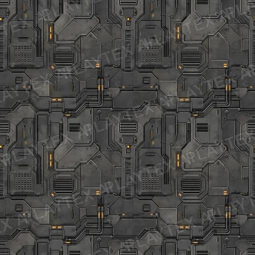 Charcoal Modular Sci-Fi Bulkhead Texture