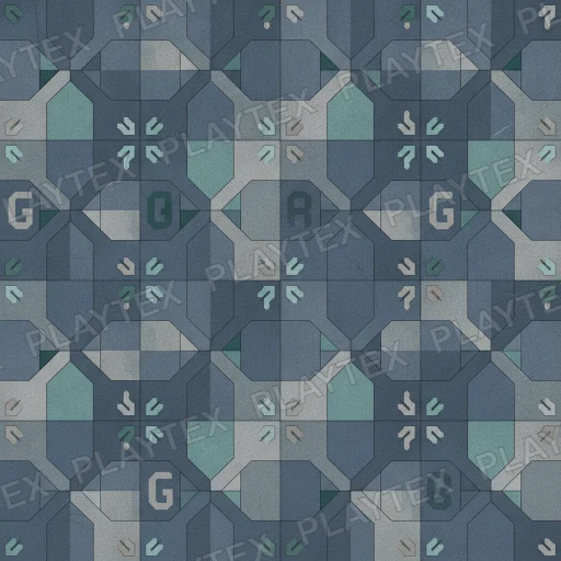 Teal Geometric Gray Fabric Texture