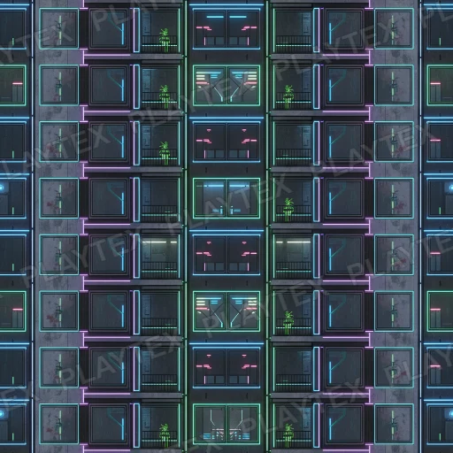 Glass Neon Facade