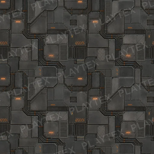 Dark Gray Sci Fi Metallic Metal Black Texture
