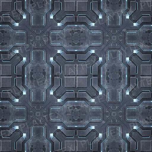 Dark Gray Sci Fi Metal Blue Texture