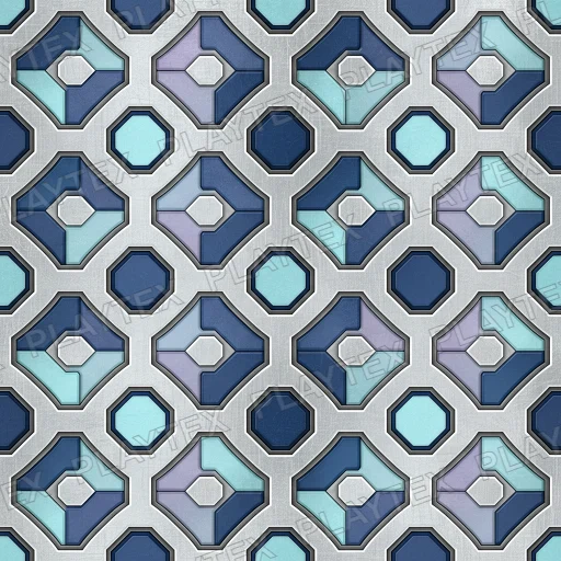 Blue Geometric Diamond Stylized Texture