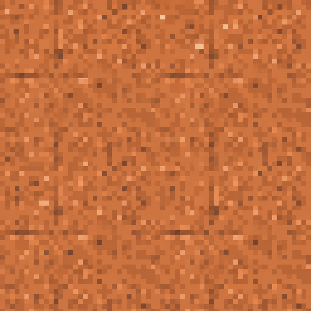 Pixelated Orange Copper Panel Texture preview showing a stylized metal texture