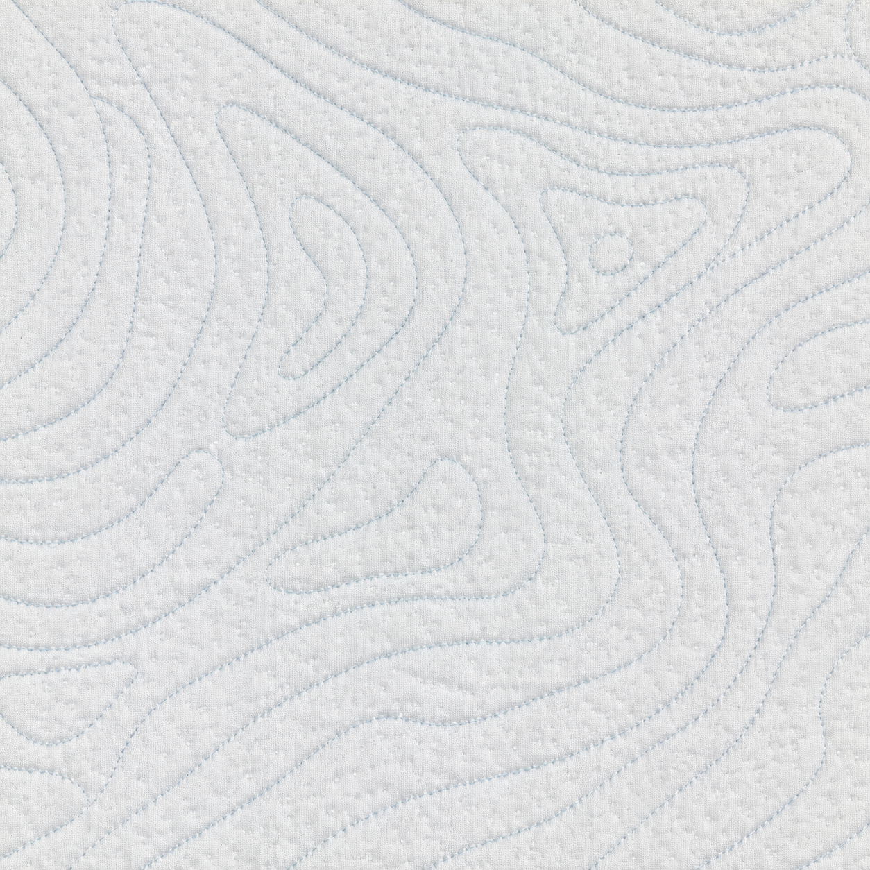 Off-White Quilted Fabric with Raised Wavy Lines Texture preview showing a surface fabric texture