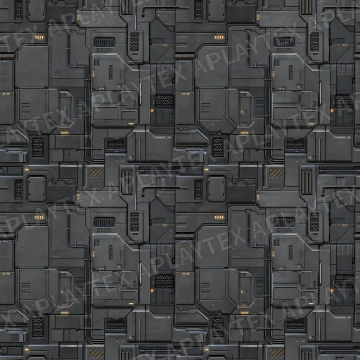 Dark Gray Sci Fi Geometric Digital Texture
