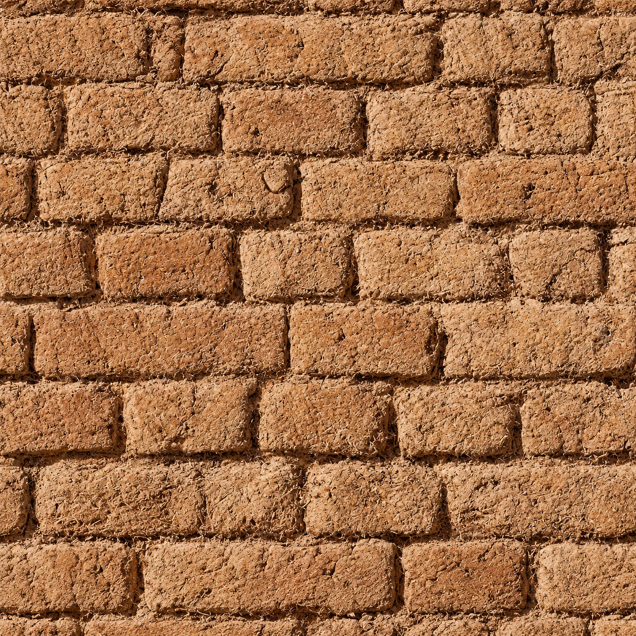 Ochre Rough-Cut Brick Wall Texture texture asset preview
