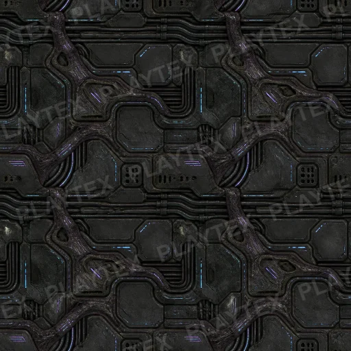 Dark Green Sci Fi Cable Organic Texture