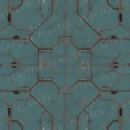 Teal Sci Fi Panel Metal Texture