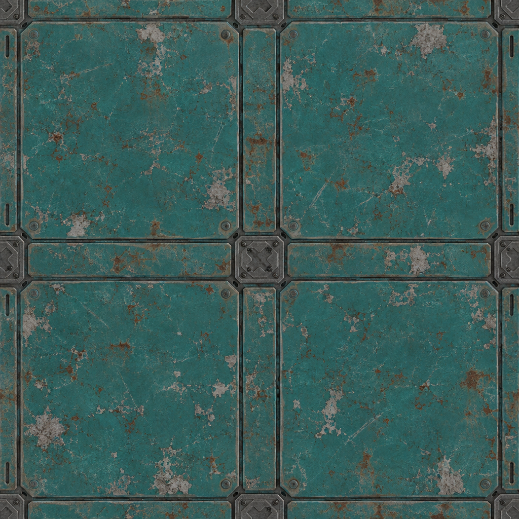 Sci-Fi Panel Material Texture preview showing a industrial sci-fi texture