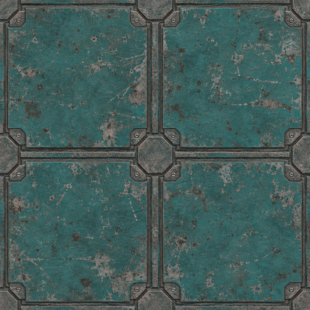 Sci-Fi Panel Material Texture preview showing a industrial sci-fi texture