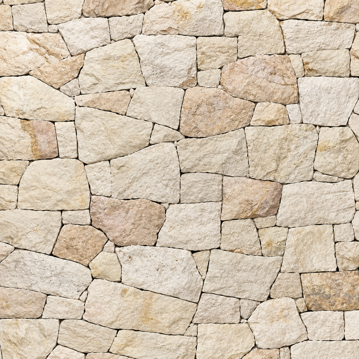 Ivory Stonework with Large Irregular Blocks Texture preview showing a rough stone texture