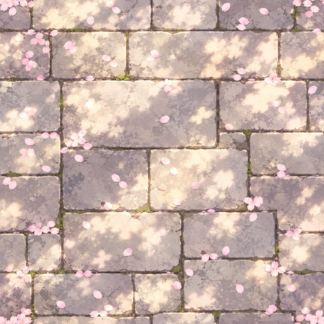 Light Gray Blossom-Scattered Stone Paver Texture preview showing a natural stone texture