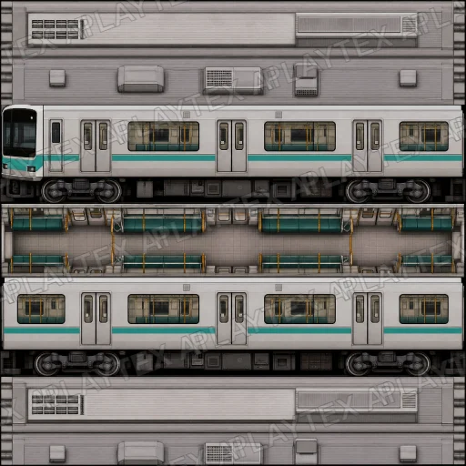 Japanese Commuter Emu Train Undercarriage Texture