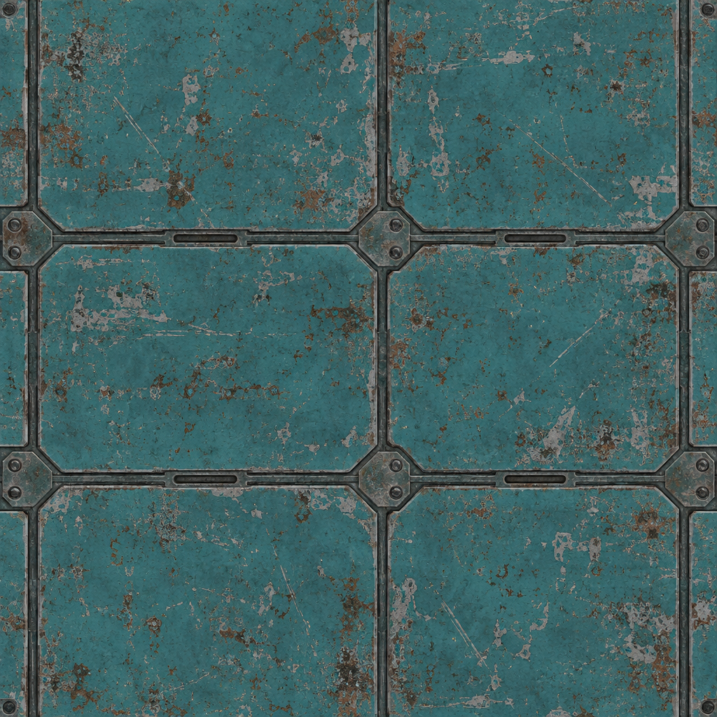 Sci-Fi Panel Material Texture preview showing a industrial sci-fi texture