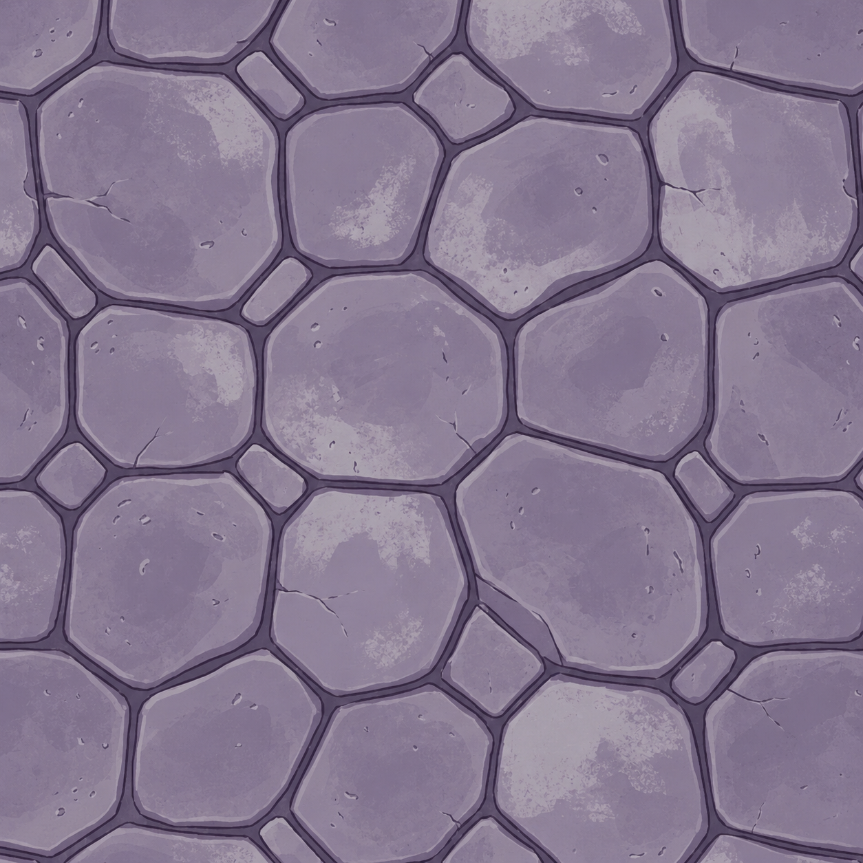 Lavender-Gray Hand-Painted Worn Flagstone Paver Texture preview showing a worn stone texture