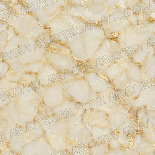 Ivory Marble With Branching Gold Veins Texture