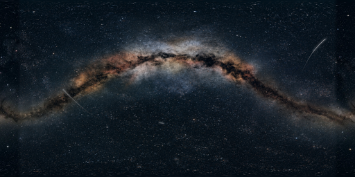 Amber Milky Way In A Clear Deep-navy Night Sky HDRI Sphere preview showing a 360-degree HDRI environment sphere
