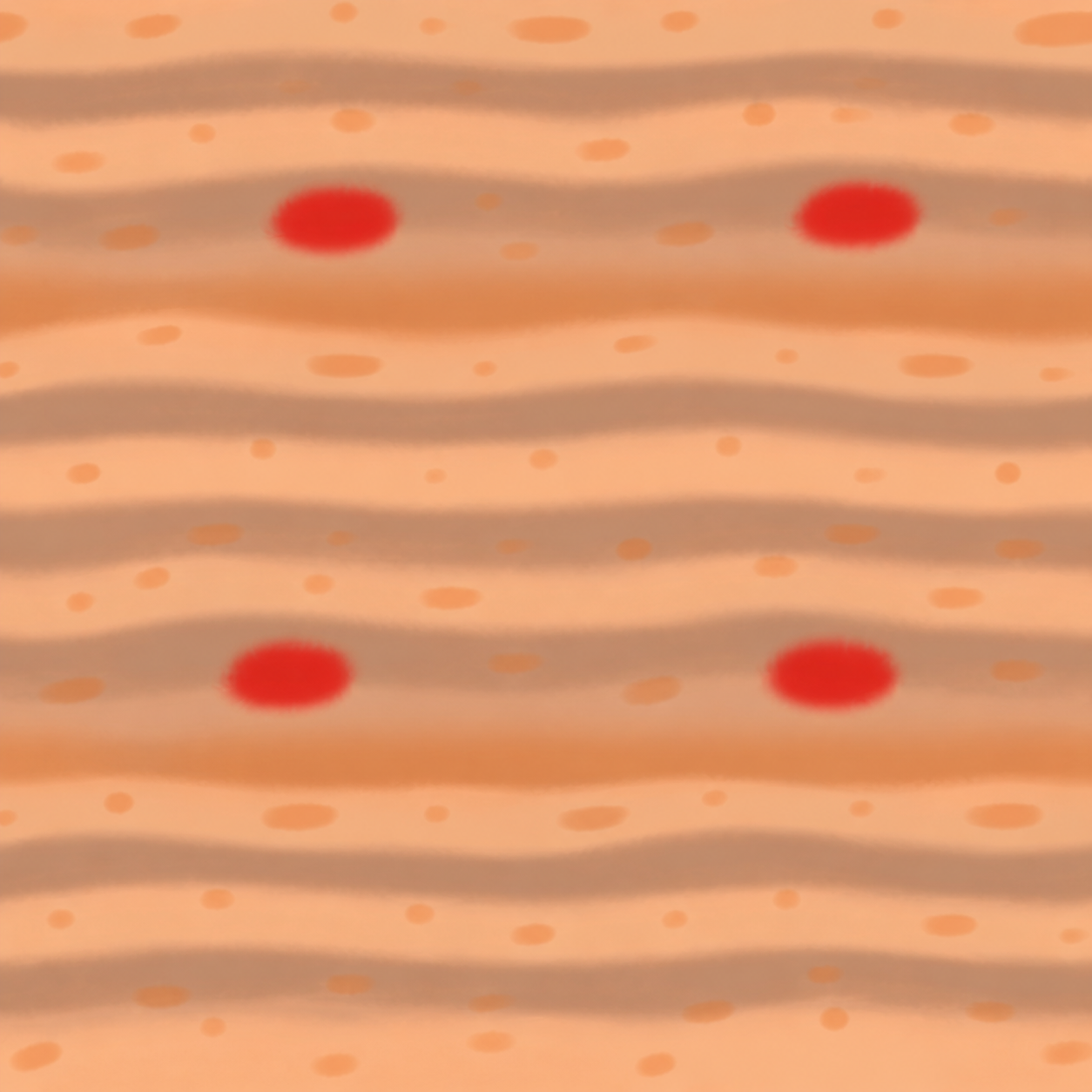 Peach Horizontal Bands with Red Oval Motifs Texture preview showing a stylized other texture