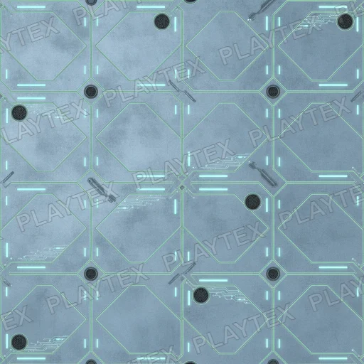 Sci-Fi Panel Metallic Blue Green Texture