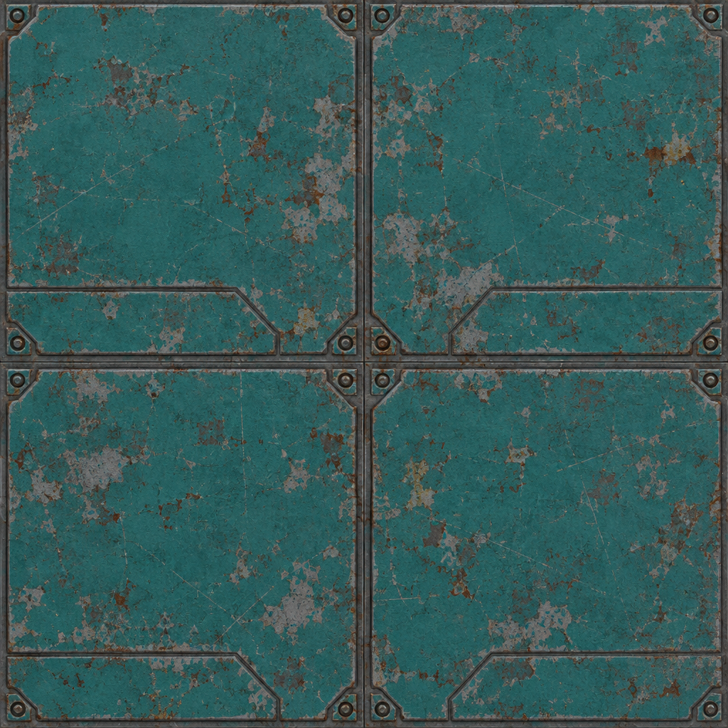 Sci-Fi Panel Material Texture preview showing a industrial sci-fi texture