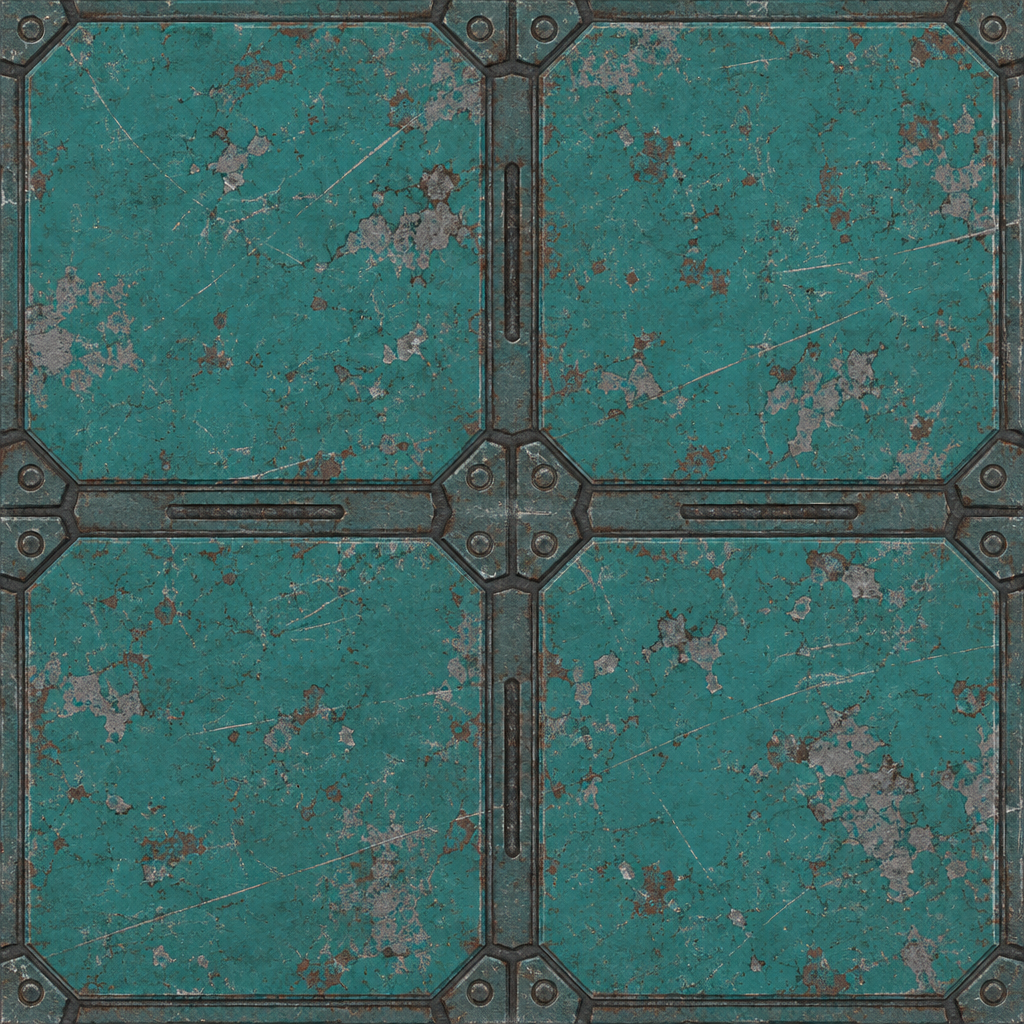 Sci-Fi Panel Material Texture preview showing a industrial sci-fi texture