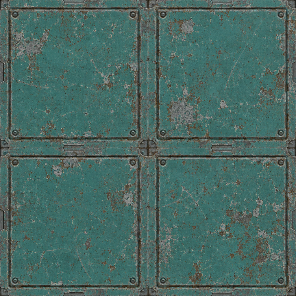 Sci-Fi Panel Material Texture preview showing a industrial sci-fi texture