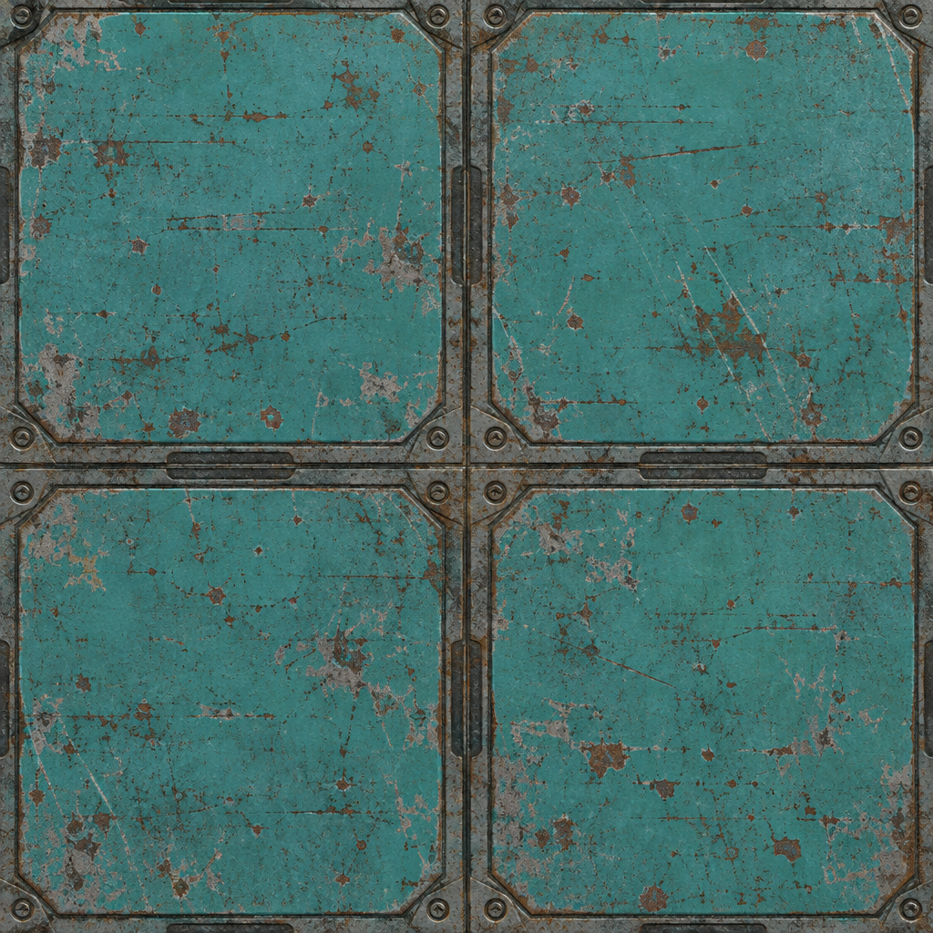 Sci-Fi Panel Material Texture preview showing a industrial sci-fi texture
