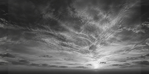 Gray Layered Clouds, Diffuse Overcast Sky HDRI Sphere preview showing a 360-degree HDRI environment sphere