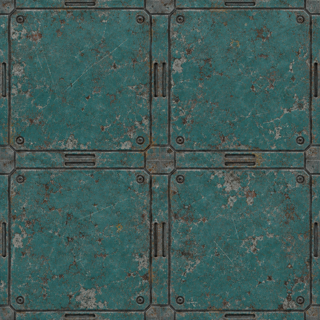 Sci-Fi Panel Material Texture preview showing a industrial sci-fi texture