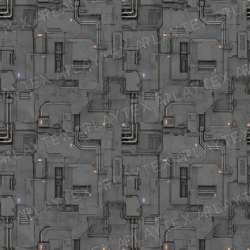 Dark Industrial Starship Panel Texture