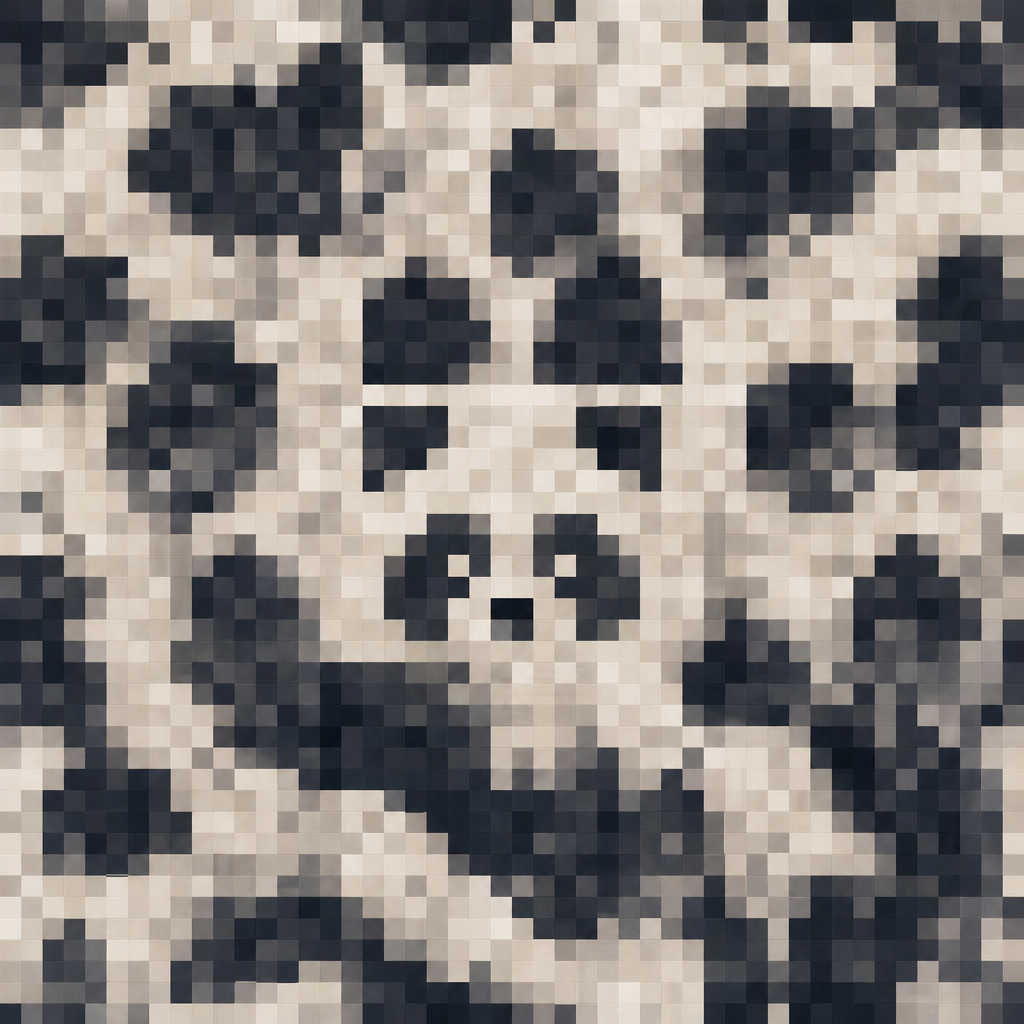 Ivory and Charcoal Pixel-Spotted Skull Motif Texture preview showing a stylized other texture