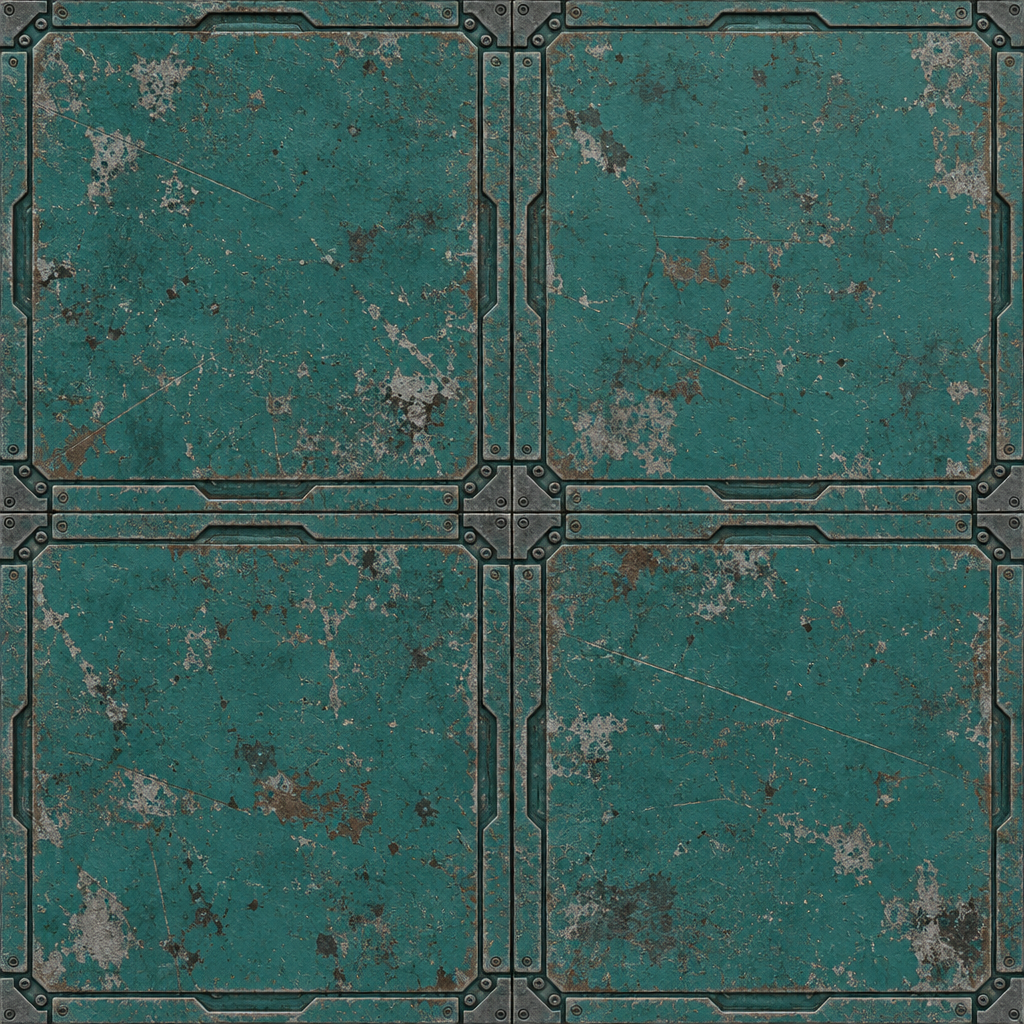Sci-Fi Panel Material Texture preview showing a industrial sci-fi texture