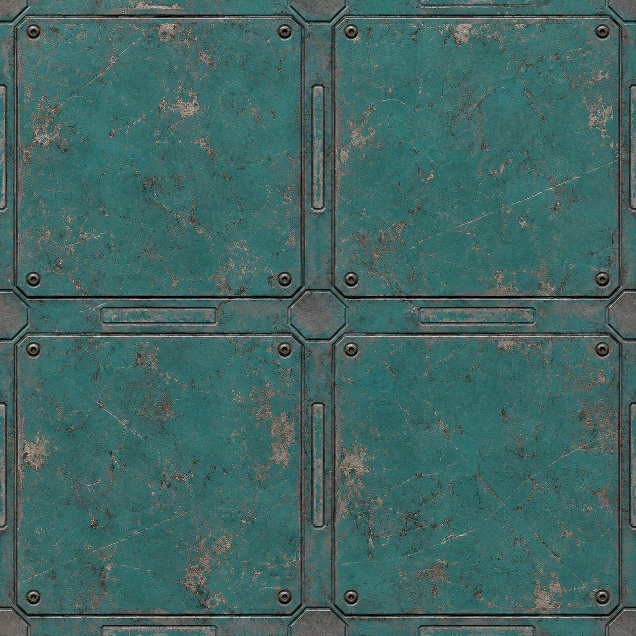 Sci-Fi Panel Material Texture preview showing a industrial sci-fi texture