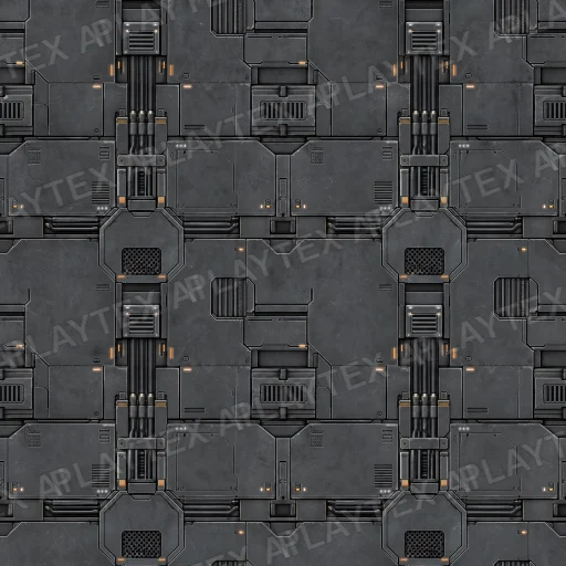 Dark Industrial Sci-Fi Panel Texture