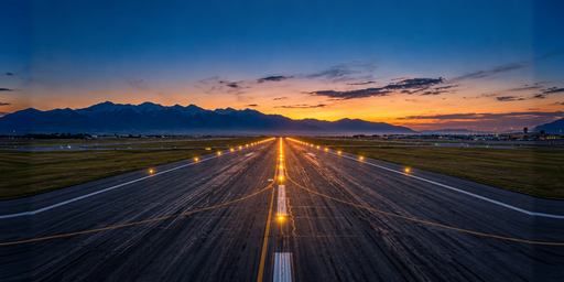 Indigo Runway Twilight, Amber Lights HDRI Sphere preview showing a 360-degree HDRI environment sphere